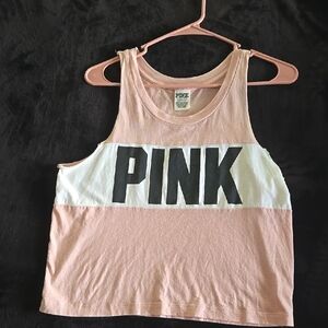 Pink and White Tank Top